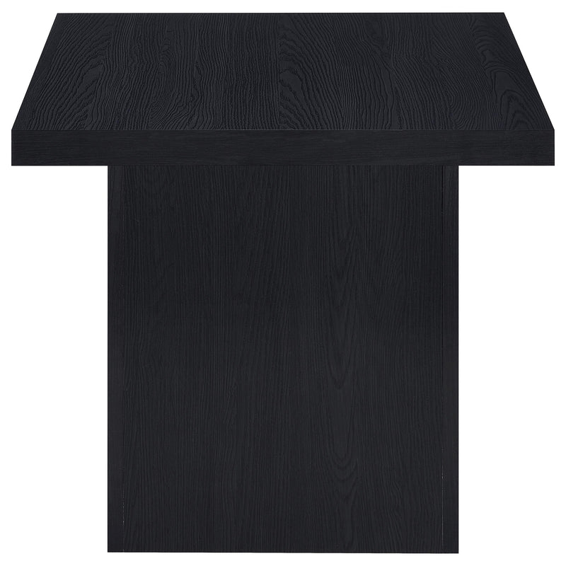 Max Square Engineered Laminate End Side Table Black