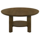 Ottowa 36-inch Round Wood Cocktail Coffee Table Brown