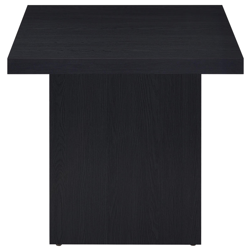 Devar Square Cocktail Coffee End Table Set Black