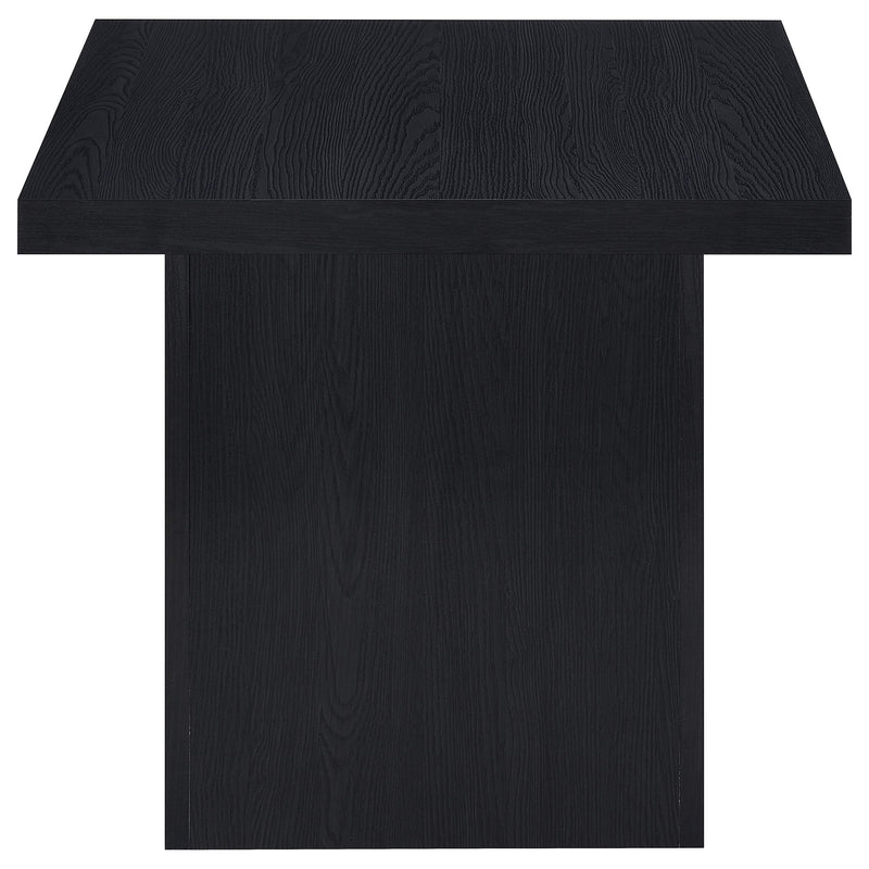 Devar Square Cocktail Coffee End Table Set Black