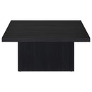 Devar Square Engineered Wood Cocktail Coffee Table Black