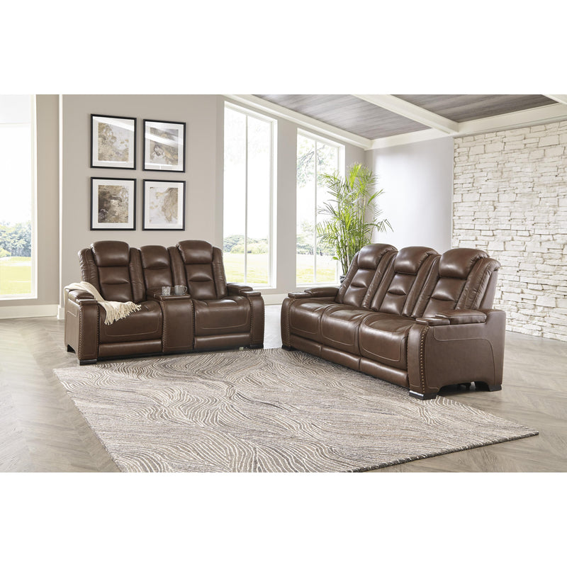 Signature Design by Ashley The Man-Den Power Reclining Leather Match Sofa U8530615 IMAGE 12