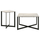 Tobin  Marble Top Coffee and End Table Set White