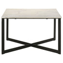 Tobin  Marble Top Coffee and End Table Set White