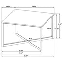 Tobin Square Marble Top Coffee Table White and Black