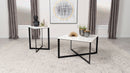 Tobin Square Marble Top Coffee Table White and Black