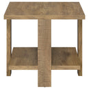 Dawn Square Engineered Wood End Table Mango Brown