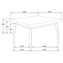 Westerly Square Wood Coffee Table Walnut Brown