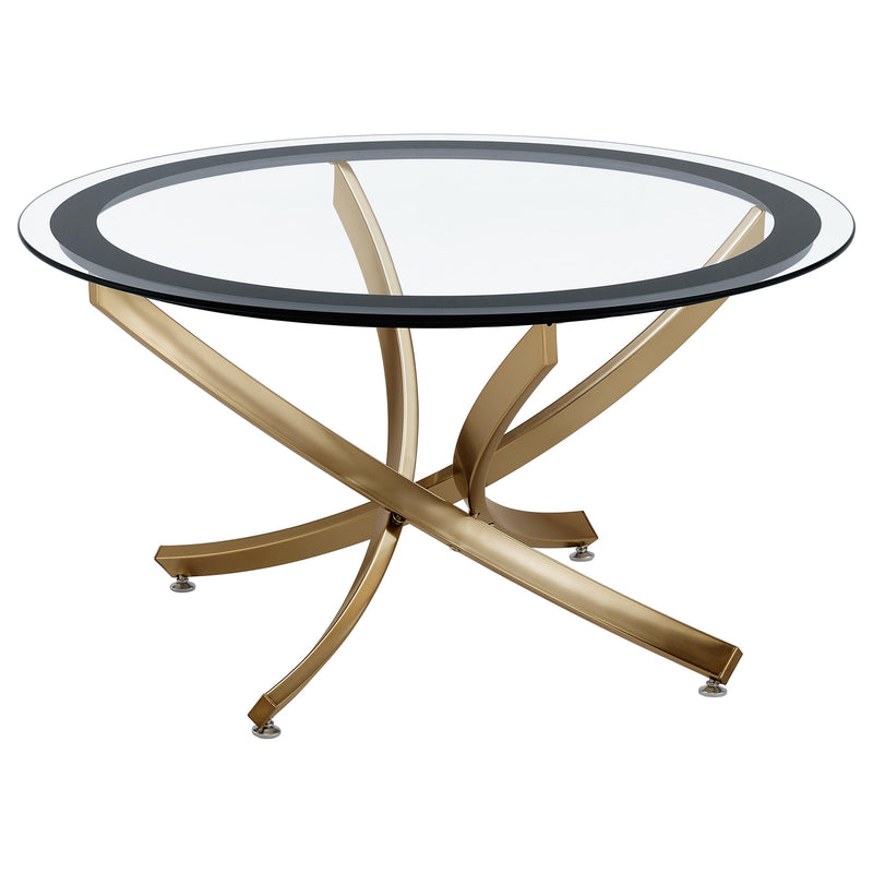 Brooke  Round Coffee and End Table Set Chrome