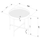 Ozella Round End Side Table with Recessed Top Sandy Black