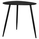 Odessa  Triangular Coffee and End Table Set Black