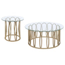 Merced 2-piece Rectangular Coffee and End Table Set Nickel