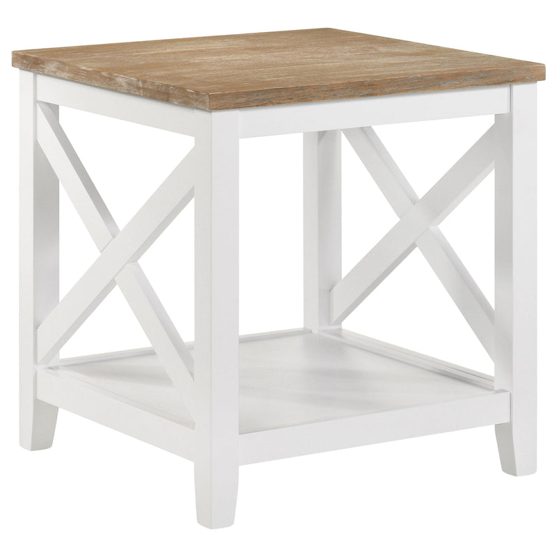 Hollis  Square Coffee and End Table Set White