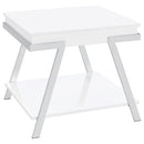 Marcia Coffee and End Table Set White High Gloss