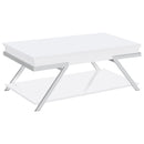 Marcia Coffee and End Table Set White High Gloss