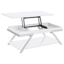 Marcia Coffee and End Table Set White High Gloss