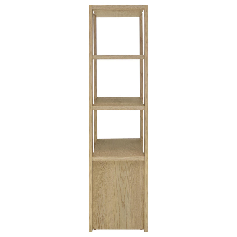 Laurelton 3-shelf Media Tower Tall Pier Cabinet Light Oak
