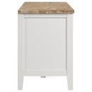 Hollis 2-door Wood 67-inch TV Stand with Drawer Brown and White