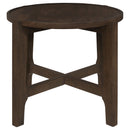 Cota  Solid Wood Coffee and End Table Set Dark Brown