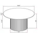 Rowena Coffee and End Table Set White Faux Marble