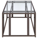 Adri Rectangular Glass Top Coffee Table