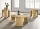 Artina Rattan Coffee and End Table Set Natural