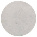 Astoria Round Genuine Marble Side End Table White