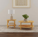 Camillo  Round Coffee and End Table Set Maple