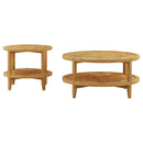 Camillo  Round Coffee and End Table Set Maple