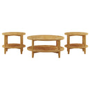 Camillo  Round Coffee and End Table Set Maple