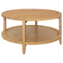 Camillo  Round Coffee and End Table Set Maple