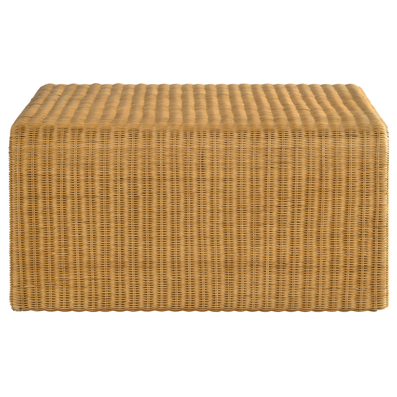 Cahya  Rattan Coffee and End Table Set Black