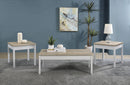 Stacie  Coffee Table Set Distressed Pine and White