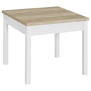 Stacie  Coffee Table Set Distressed Pine and White