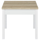 Stacie  Coffee Table Set Distressed Pine and White