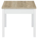Stacie  Coffee Table Set Distressed Pine and White