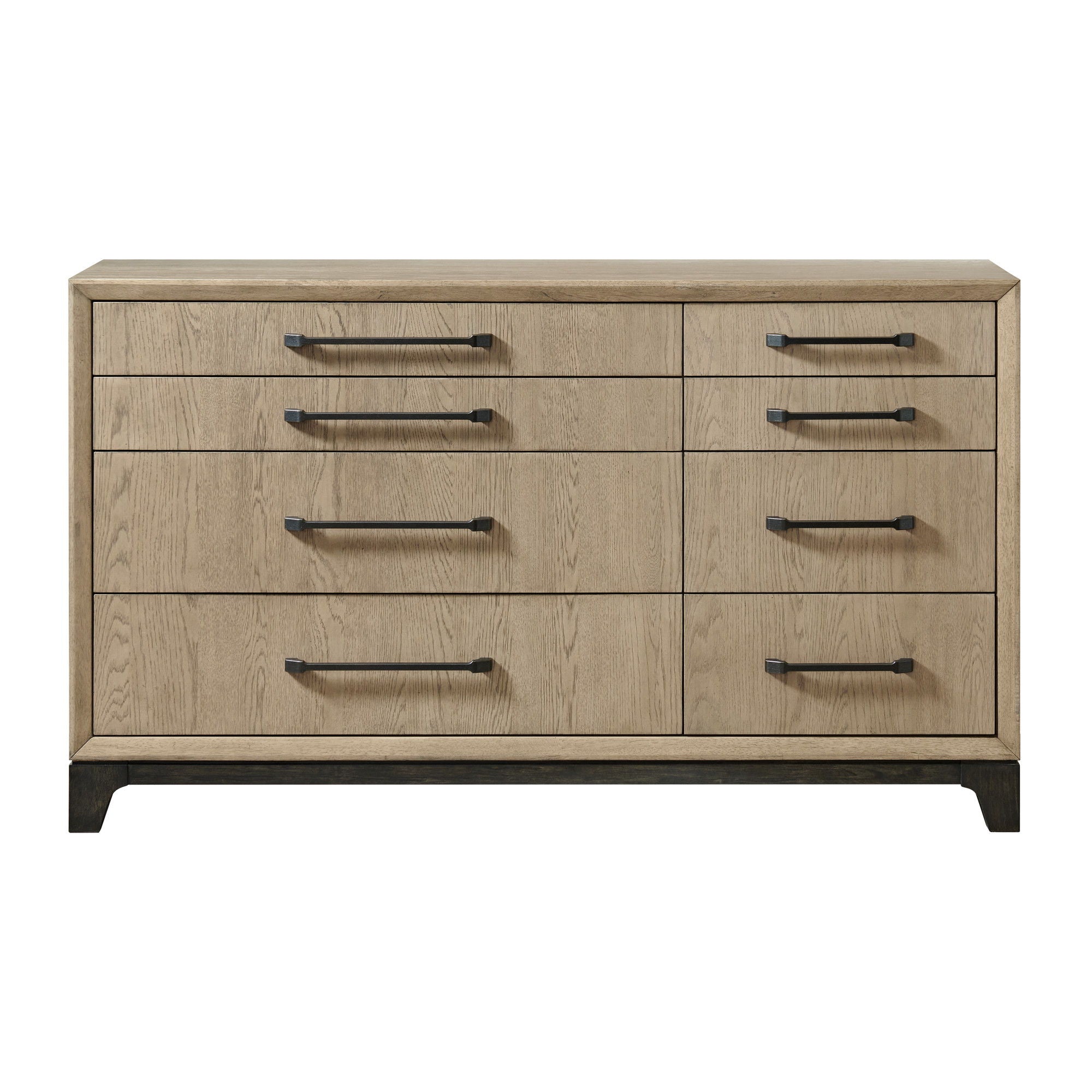 8 Drawer Dresser With Feet And Pulls - Brown