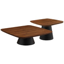 Eason  Coffee Table Set Walnut and Black