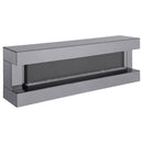 Vallerie 71-inch TV Stand with Visual Flame Box Black