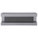 Vallerie 71-inch TV Stand with Visual Flame Box Black