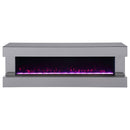 Vallerie 71-inch TV Stand with Visual Flame Box Black