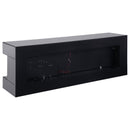 Vallerie 71-inch TV Stand with Visual Flame Box Black