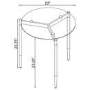 Rosalie Round Smoked Glass Top End Table Grey