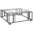 Adri Rectangular Glass Top Coffee Table