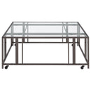 Adri Rectangular Glass Top Coffee Table
