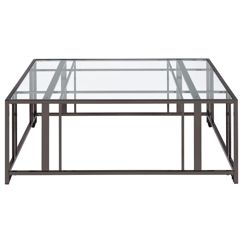 Adri Rectangular Glass Top Coffee Table