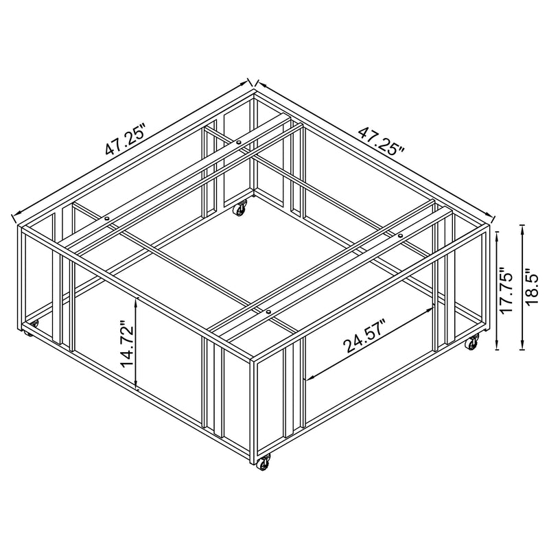 Adri Rectangular Glass Top Coffee Table