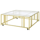 Adri Rectangular Glass Top Coffee Table