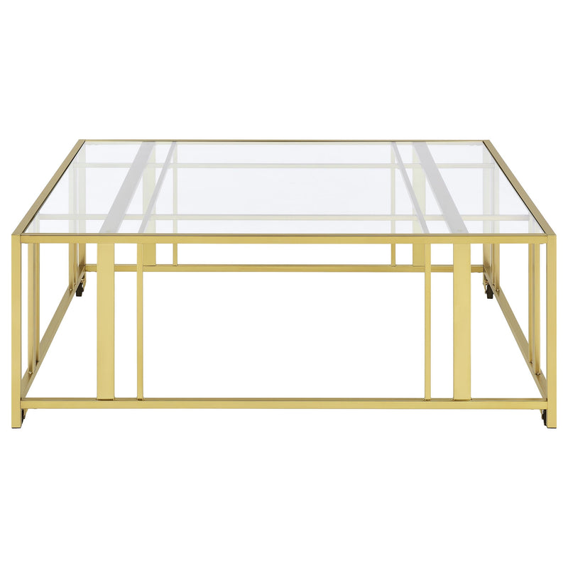 Adri Rectangular Glass Top Coffee Table
