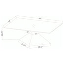 Jenny  Rectangular Coffee and End Table Set Chrome